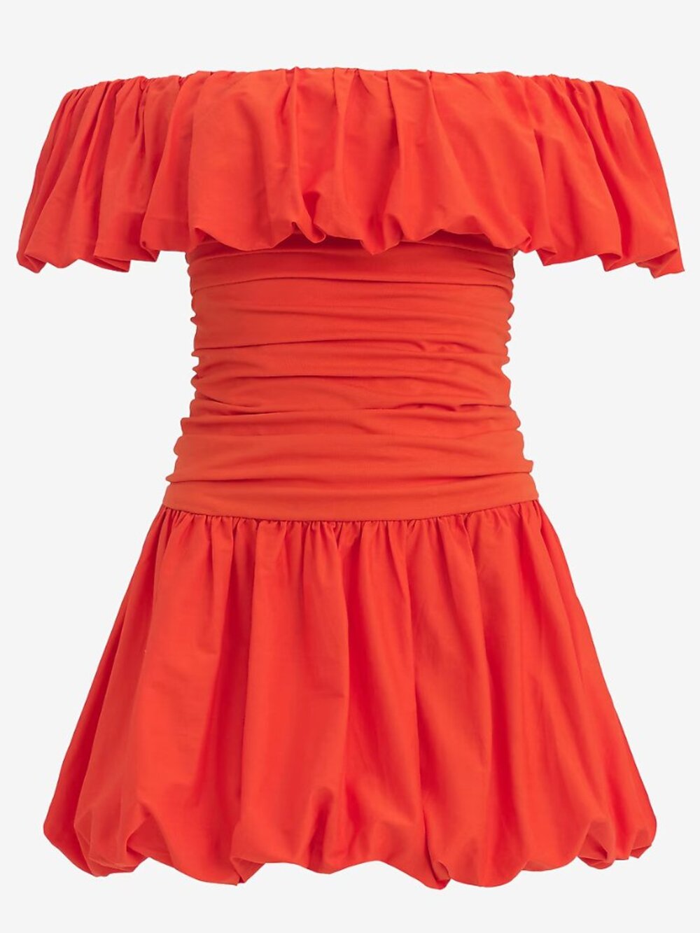 π Express Drop Waist Bubble Hem Mini Dress Orange XL - Picture 5 of 5